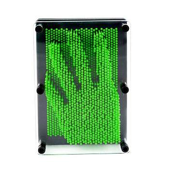 Insten 3D Pin Art Toy Impression Board, Green, 6 x 8 x 2 in
