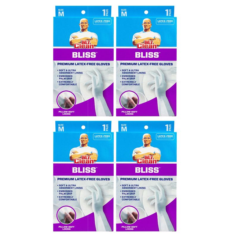 Mr. Clean Bliss Premium Latex-Free Gloves - 4 Pack, 1 of 4