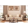 Acekool 3-Tier Round Side Table, Farmhouse End Table with Metal Legs for Bedroom & Living Room - Rustic Brown - 4 of 4