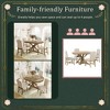5-Piece Retro Extendable Dining Table Set with 4 Upholstered Chairs aâ‚?Rubber Wood for Dining Room and Kitchen - 2 of 4