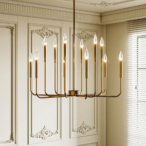 Maxax 22.9" 12-Light Dimmable Gold Iron Chandelier - 1 of 4
