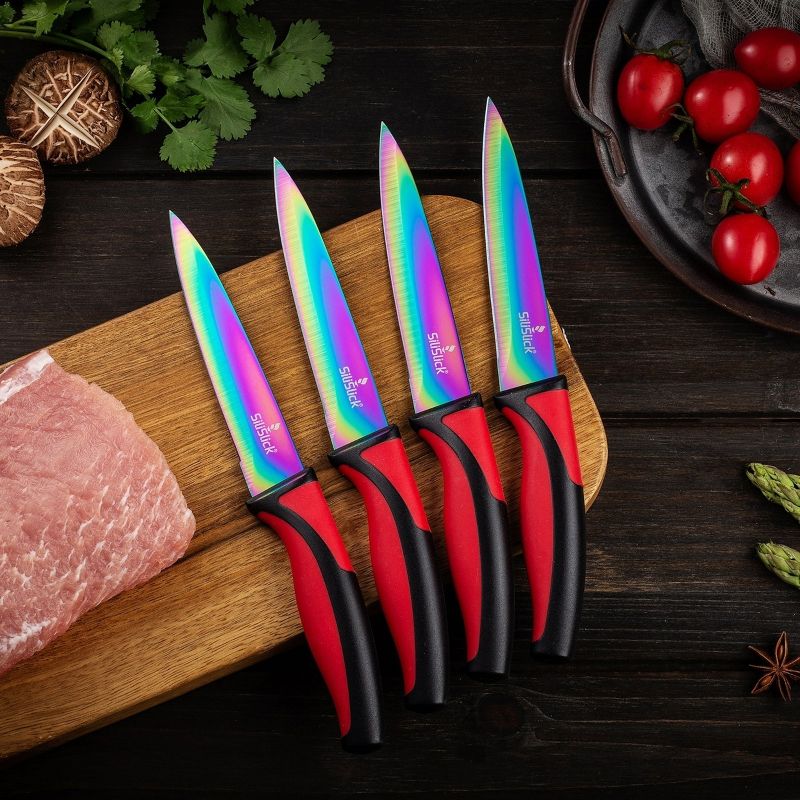 SiliSlick Stainless Steel Steak Knife Set, 2 of 10