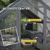 Resenkos Cat Cage, Cat Crate Kennel Enclosure Playpen,Cat Enclosure with Waterproof Cover, 2 Condos, 6 Platforms, Bridge, Doors, Gray - 3 of 4