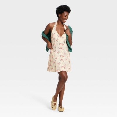 Женские платья Universal Thread Women's Floral Mini Sundress - Universal Thread™ Cream L — фото 3