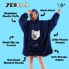 Inhand Wearable Blanket Hoodie for Adult Flannel Oversized Hoodie Sweatshirt Blanket with Pockets Birthday Gifts for Women - 3 of 4