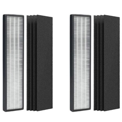 Nispira True HEPA Filter Activated Carbon Pre Filter for Eureka NEA120 Air Purifier and Toshiba Smart WiFi Air Purifier. 2 Sets