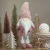 Northlight Bouncy Gnome Standing Christmas Figure Decoration - 20" - White and Pink - 2 of 4