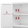 Maliang 27.56 x 13.78 x 64.96" 2 Doors Metal Storage Cabinet, Kitchen Pantry Cabinet With Adjustable Shelves - 3 of 4