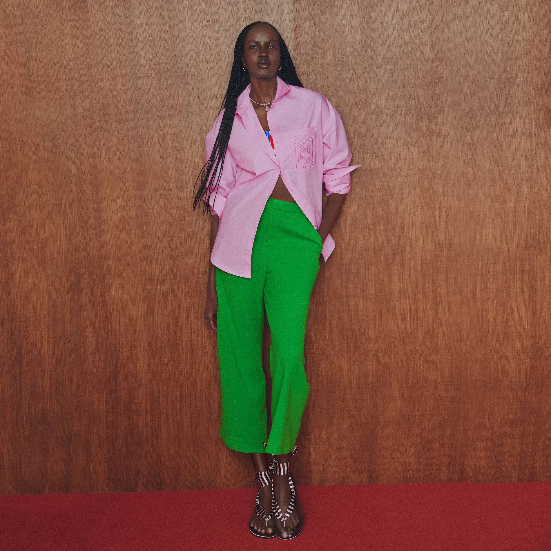 Women's Kick Flare Trousers - Rosie Assoulin x Target Green 4
