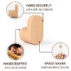 LunaLulinlk 4 Pack Minimalist Farmhouse Wood Coat Hooks Wall mounted - 3 of 4