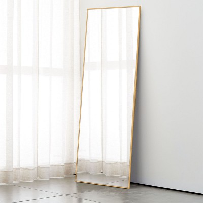 Kohana 64  x 21  Aluminum Alloy Framed Full Length Mirror Wall Mounted Leaning against the Wall for Bedroom - The Pop Home - Gold