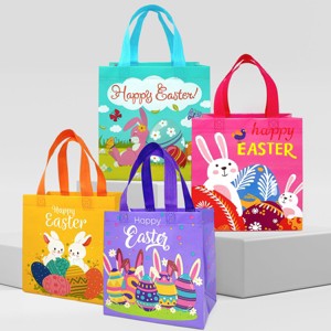 Wrapables Non-woven Easter Gift Bags, Easter Treat Bags for Egg Hunt (Set of 8) - 1 of 4