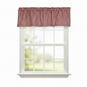 RLF Home 100% Cotton High Quality Minicheck Tailored Window Valance with 1.5" Rod Pocket 50" W X 12" L Red - 1 of 4
