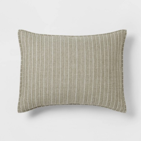 1 Threshold Flannel Stripe Standard Pillow Sham NWOP for sale online 