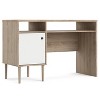 HomeStock 1 Door, 2 Shelf Desk, Jackson Hickory/White Matte - 2 of 4