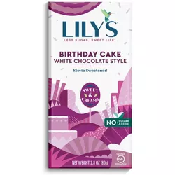 Lily's Sweets Birthday Cake White Chocolate Bar - 2.8oz