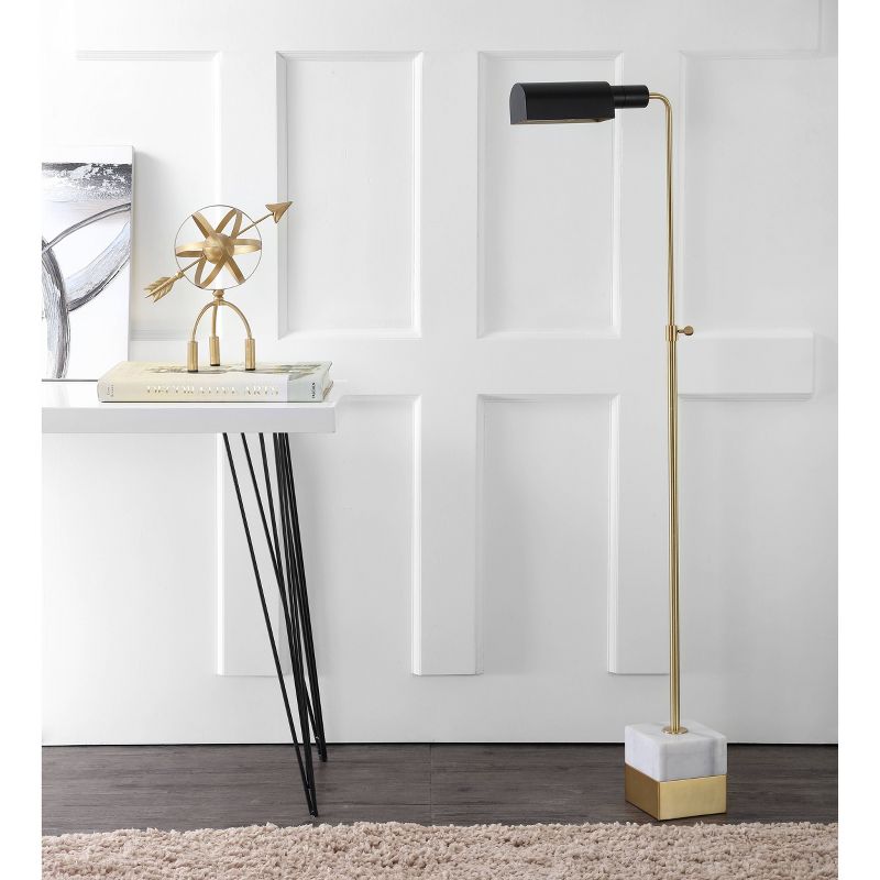 56.5&#34; Iva Adjustable Library Floor Lamp Gold (Includes LED Light Bulb) -JONATHAN Y, 4 of 6