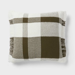 Euro Plaid Decorative Throw Pillow - Threshold™ - 1 of 3
