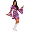 HalloweenCostumes.com Adult Groovy Flower Power Women's Costume - 2 of 4