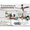 52 Inch Smart Ceiling Fan No Lights Outdoor Ceiling Fans 3 Wood Blades Propeller Farmhouse Ceiling Fan DC Ceiling Fan with Remote/APP/Alexa Control - 2 of 4