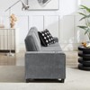 83.86inCorduroy Fabric sofa,Modern Compressed Couch,3-Seater Sofa, Furniture for Living Room,Bedroom,office ,Gray - 4 of 4