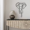 Brewster Asha Elephant Metal Wall Art: Iron Sculpture, Modern Decor, Vertical Orientation, 28"H x 20"W - 2 of 4