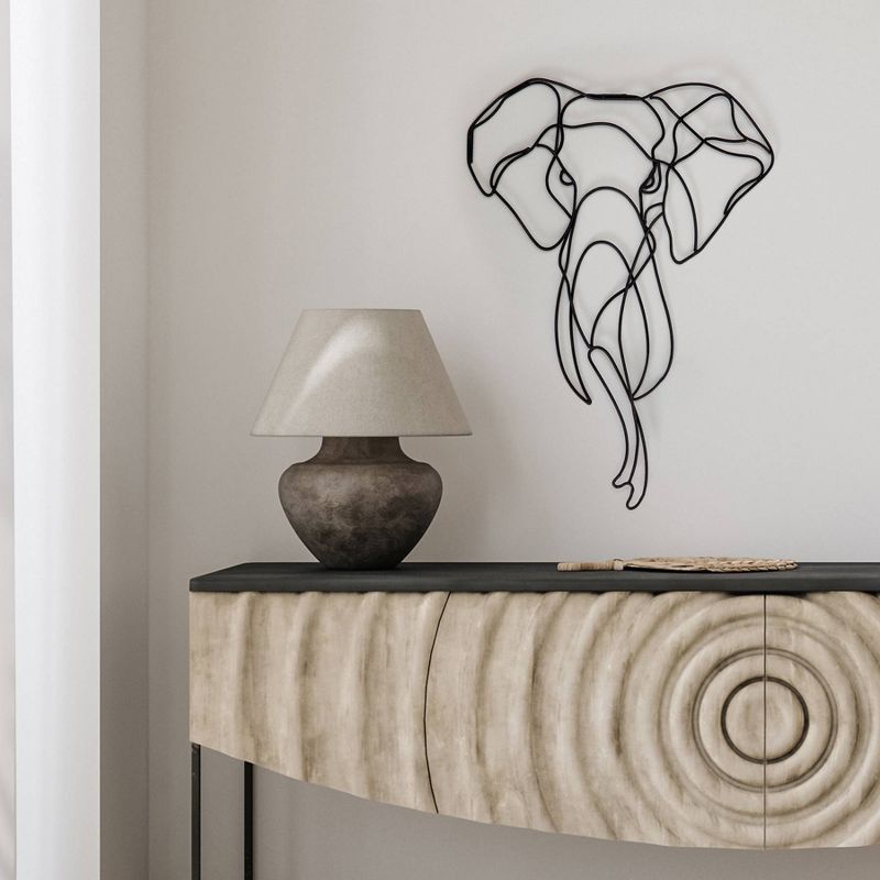 Brewster Asha Elephant Metal Wall Art, 2 of 6