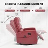 Heat Massage Manual Recliner Chair with Rocker and Swivel in Fabric for Living Room - 3 of 4