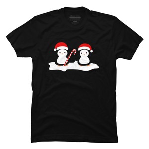 Men's Design By Humans Christmas penguins are so cute By happinessinatee T-Shirt - 1 of 4