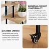 3-Tier Metal Ladder Flower Plant Shelf Heavy Duty Plant Stand with Hanging Plant Pot Shelf with Wheels Gridwall Display Stand - 4 of 4