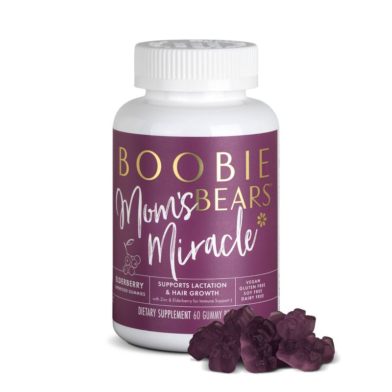 Boobie Bears&#160;Lactation Gummies,&#160;Lactation Supplement for Increased Breast Milk,&#160;Breastfeeding Vegan Supplements&#160;- 60ct, 3 of 6