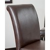 Set of 2 Christopher Knight Home Lissette Leather Barstool - Brown: Upholstered, Wood Legs, 30" Height - 3 of 4