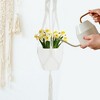 Unique Bargains Macrame Plant Hanger Woven Cotton Indoor Outdoor Decorative - 3 of 4