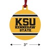 Kennesaw State KSU Stripes Aluminum Holiday Christmas Tree Ornament - 3 of 4