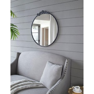 NicBex Baroque Inspired Mirrors, Wall Mirror Farmhouse Wall Mounted Mirror for Bathrrom Bedroom Living Room, Gold/Black - 1 of 4