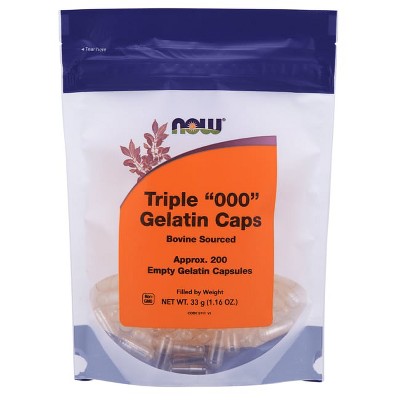 NOW Foods Triple "000" Gelatin Caps 200 Ct.