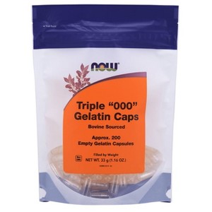 NOW Foods Triple "000" Gelatin Caps 200 Ct - 1 of 1