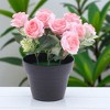 Unique Bargains Artificial Plants Rose Plastic 3.74"x3.74"x7.48" 1 Pc - 2 of 4