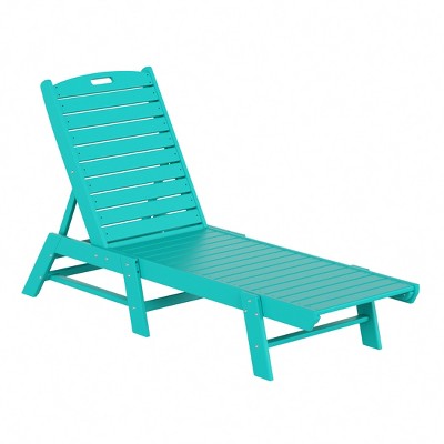 Westintrends Poly Reclining Outdoor Patio Chaise Lounge Chair ...