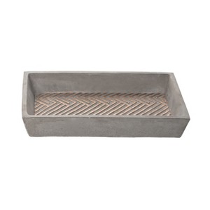 VIP Cement 9.5 in. Gray Herringbone Tray - 1 of 2