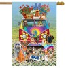 Groovy Pups Spring House Flag Hippies Dogs Humor 28" x 40" Briarwood Lane - 2 of 4