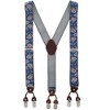 CTM Men's 1.375 Inch Wide Paisley Print Double Clip-End Suspenders - 4 of 4