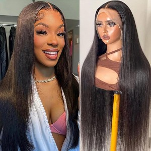Jessie's Wig 18-24Inch HD Lace Frontal Straight Wig 13X4 Lace Natural Black 1 Pc/Pack - 1 of 4