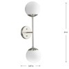 Progress Lighting Haas 2-Light Wall Bracket, Brushed Nickel, Opal Glass Globes, Design Series - 2 of 4