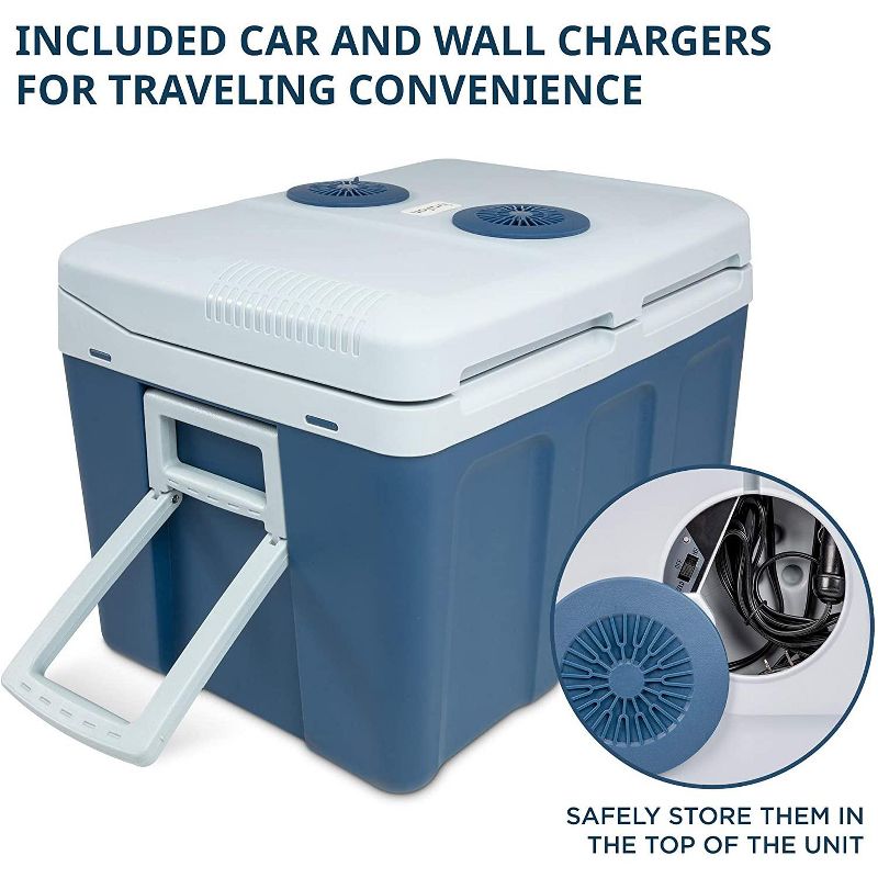 Ivation 45 L Portable Electric Cooler, Camping Fridge with Car Adapter, 5 of 8