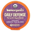 BareOrganics Daily Defense, Tea with Superfoods, Green Tea, 10 Pods, 0.17 oz (4.75 g) Each - 3 of 3