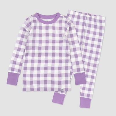 Honest Baby Toddler Girls' 2pc Painted Buffalo Pajama Set - Purple 4T