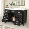 Christopher Knight Home Boyce Classic 48" Wood Bathroom Vanity with Resin Sink and Eight Soft-Close Drawers - 2 of 4
