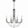 Crystorama Lighting Delilah 8 - Light Chandelier in  Matte Black - 2 of 4