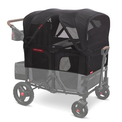 Radio Flyer Mosquito Mesh with Bag for Voya XT Quad Stroller Wagon - Black